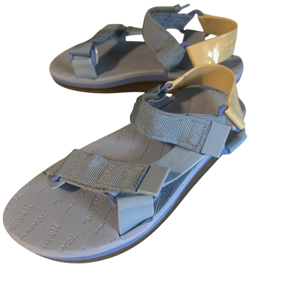 Mellisa Rider Papete blue and yellow size 8 sandals